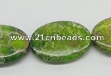 CDI94 16 inches 22*30mm oval dyed imperial jasper beads wholesale