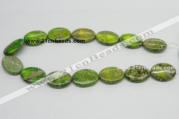 CDI94 16 inches 22*30mm oval dyed imperial jasper beads wholesale