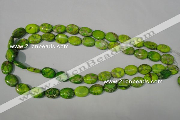 CDI940 15.5 inches 12*16mm oval dyed imperial jasper beads