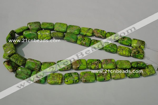 CDI949 15.5 inches 15*20mm rectangle dyed imperial jasper beads