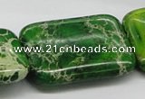 CDI96 16 inches 30*40mm rectangle dyed imperial jasper beads wholesale