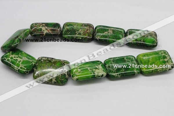 CDI96 16 inches 30*40mm rectangle dyed imperial jasper beads wholesale