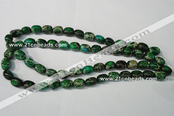 CDI960 15.5 inches 10*13mm nuggets dyed imperial jasper beads