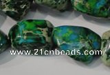 CDI961 15.5 inches 18*20mm nuggets dyed imperial jasper beads