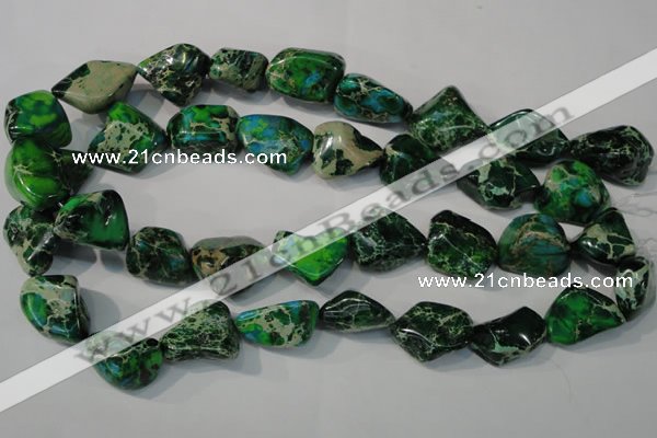 CDI961 15.5 inches 18*20mm nuggets dyed imperial jasper beads