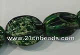 CDI967 10*15mm - 24*33mm star fruit shaped dyed imperial jasper beads