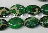 CDI972 15.5 inches 13*18mm oval dyed imperial jasper beads