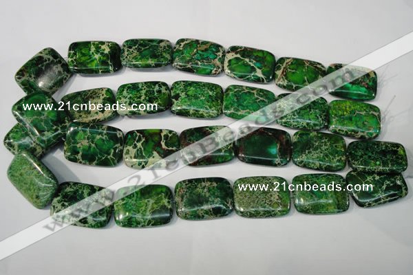 CDI975 15.5 inches 22*30mm rectangle dyed imperial jasper beads