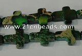 CDI978 15.5 inches 12*16mm cross dyed imperial jasper beads