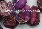 CDI981 15 inches 15*20mm – 25*48mm freeform dyed imperial jasper beads