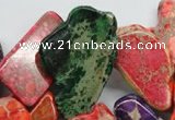 CDI983 15 inches 15*30mm – 26*55mm freeform dyed imperial jasper beads