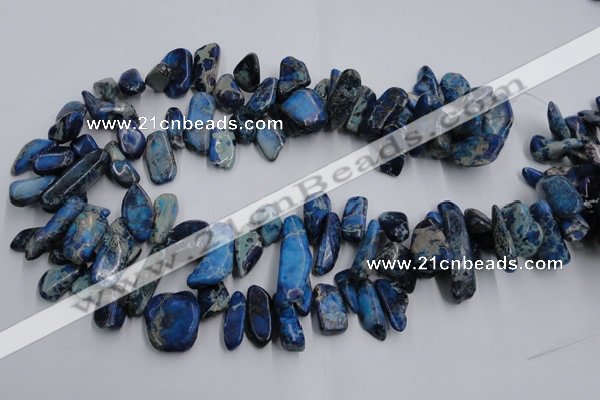 CDI986 15.5 inches 8*20mm - 10*35mm dyed imperial jasper chips beads