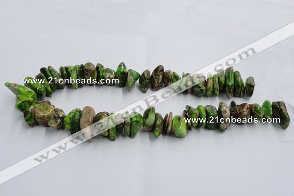 CDI989 15.5 inches 6*18mm - 10*22mm dyed imperial jasper chips beads