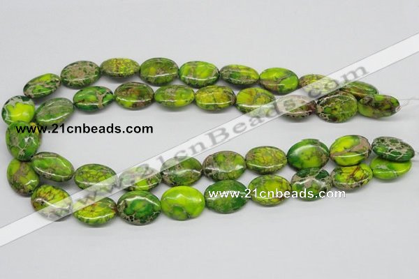 CDI99 16 inches 13*18mm oval dyed imperial jasper beads wholesale