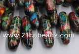 CDI990 15.5 inches 8*14mm - 8*24mm dyed imperial jasper chips beads