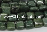 CDJ04 15.5 inches 10*10mm square Canadian jade beads wholesale