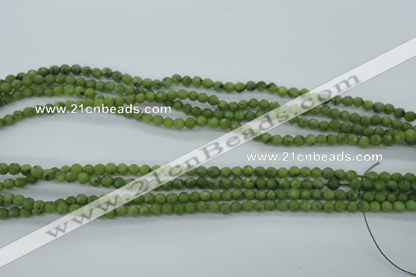 CDJ137 15.5 inches 4mm faceted round Canadian jade beads wholesale