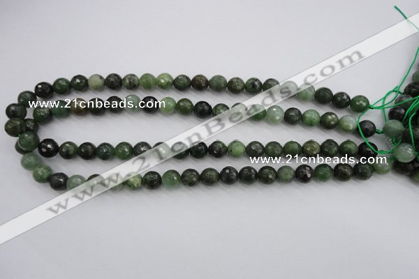 CDJ263 15.5 inches 10mm faceted round Canadian jade beads wholesale