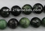 CDJ265 15.5 inches 14mm faceted round Canadian jade beads wholesale