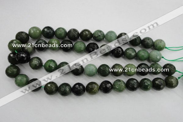 CDJ266 15.5 inches 16mm faceted round Canadian jade beads wholesale