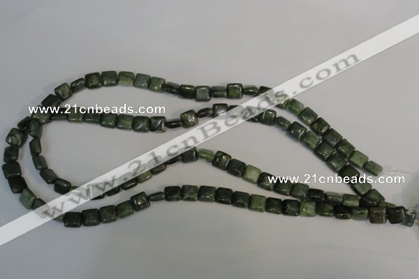 CDJ29 15.5 inches 8*8mm square Canadian jade beads wholesale