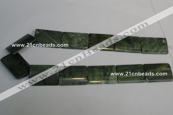 CDJ36 15.5 inches 25*35mm flat tube Canadian jade beads wholesale