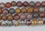 CDJ400 15.5 inches 4mm round sonoran dendritic jasper beads