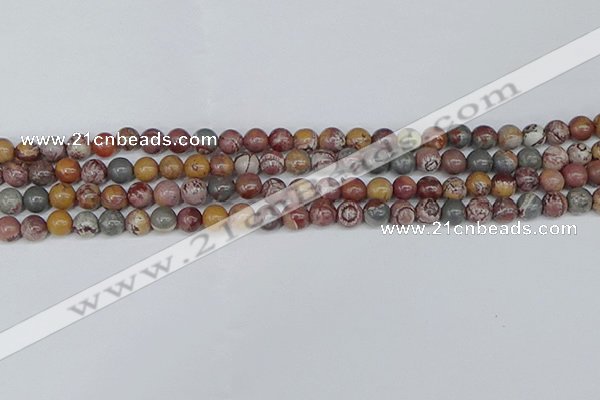 CDJ401 15.5 inches 6mm round sonoran dendritic jasper beads