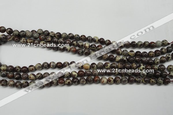 CDM02 15.5 inches 6mm round African dalmatian jasper beads