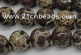 CDM06 15.5 inches 14mm round African dalmatian jasper beads