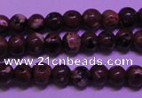 CDM50 15 inches 4mm round strawberry dalmatian jasper beads