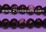 CDM51 15 inches 6mm round strawberry dalmatian jasper beads