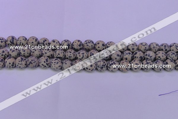 CDM80 15.5 inches 4mm round matte dalmatian jasper beads