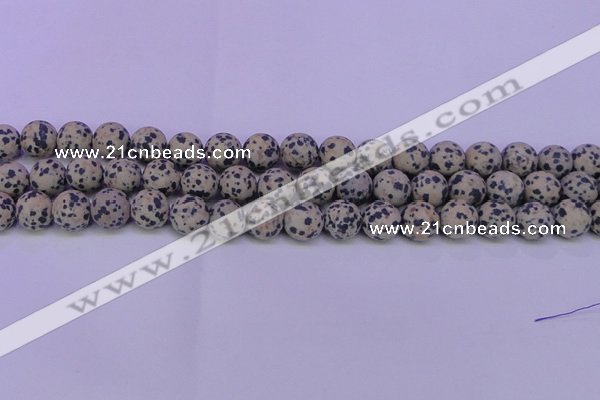 CDM81 15.5 inches 6mm round matte dalmatian jasper beads