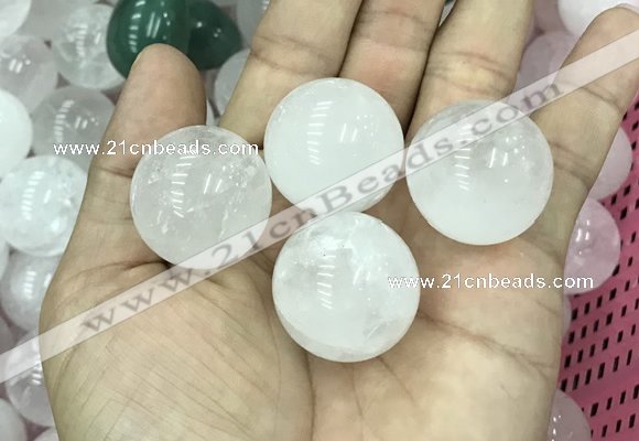 CDN02 25mm round white crystal decorations wholesale