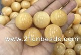 CDN07 25mm round yellow jade decorations wholesale