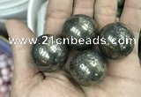 CDN09 25mm round pyrite gemstone decorations wholesale