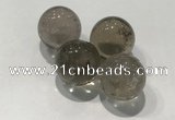 CDN1002 20mm round smoky quartz decorations wholesale