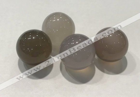 CDN1003 20mm round grey agate decorations wholesale