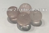 CDN1011 25mm round rose quartz decorations wholesale