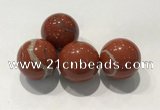 CDN1017 25mm round red jasper decorations wholesale