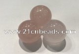 CDN1030 30mm round rose quartz decorations wholesale