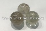 CDN1033 30mm round smoky quartz decorations wholesale