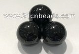 CDN1057 30mm round black obsidian decorations wholesale