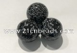 CDN1061 30mm round snowflake obsidian decorations wholesale