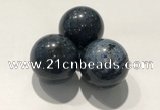 CDN1069 30mm round blue dumortierite decorations wholesale