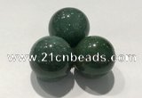 CDN1077 30mm round green biotite decorations wholesale