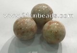 CDN1082 30mm round golden sunstone decorations wholesale