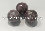 CDN1100 30mm round lilac jasper decorations wholesale