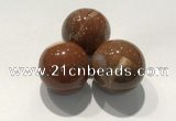 CDN1106 30mm round red jasper decorations wholesale